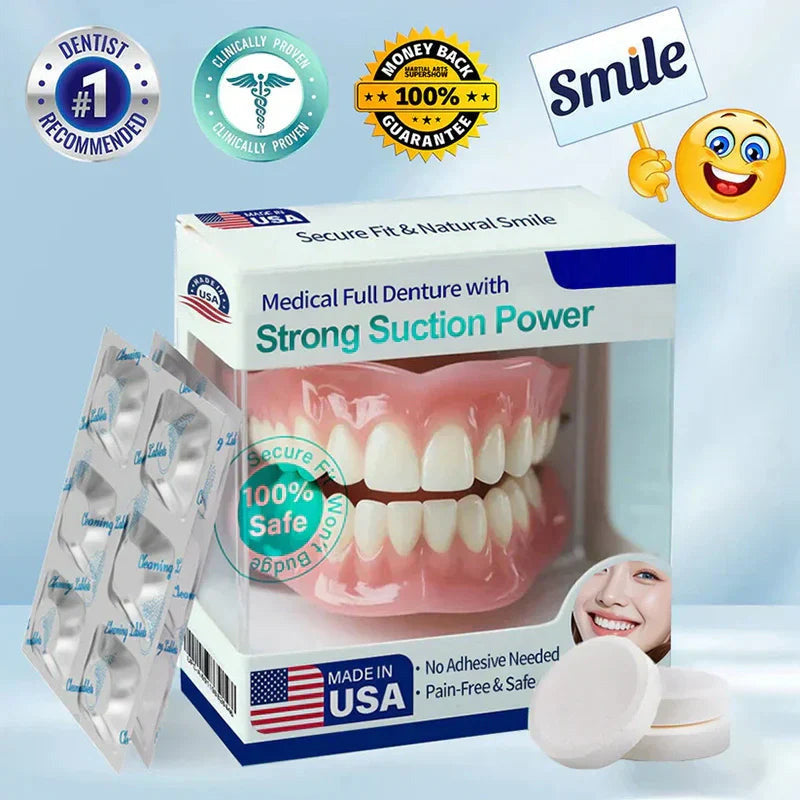 🌎Ends Today: 70% OFF! ⏰ Medical Full Denture with Strong Suctiond