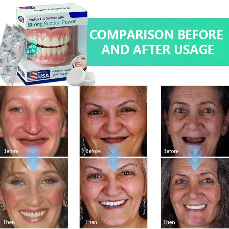 🌎Ends Today: 70% OFF! ⏰ Medical Full Denture with Strong Suctiond